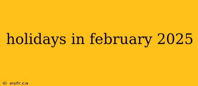 holidays in february 2025