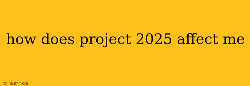 how does project 2025 affect me