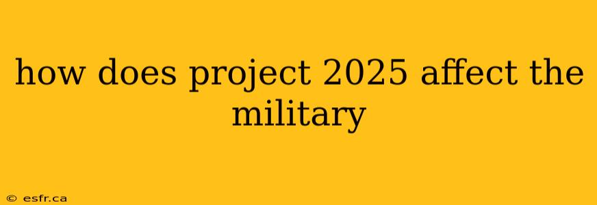 how does project 2025 affect the military