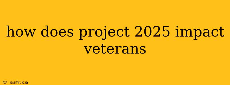 how does project 2025 impact veterans