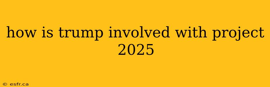 how is trump involved with project 2025