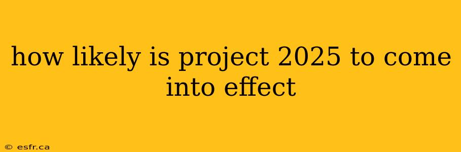 how likely is project 2025 to come into effect