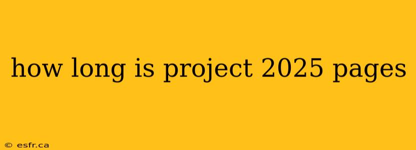 how long is project 2025 pages