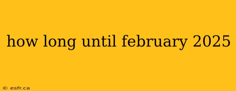 how long until february 2025