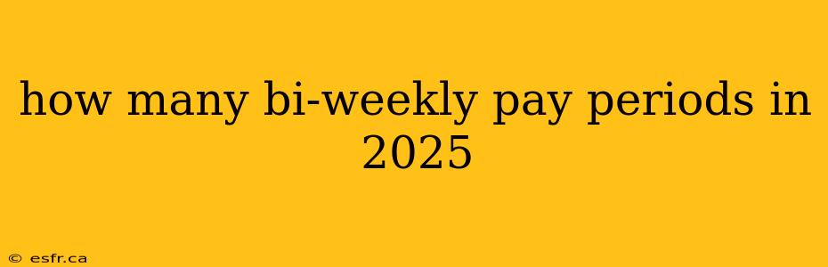 how many bi-weekly pay periods in 2025