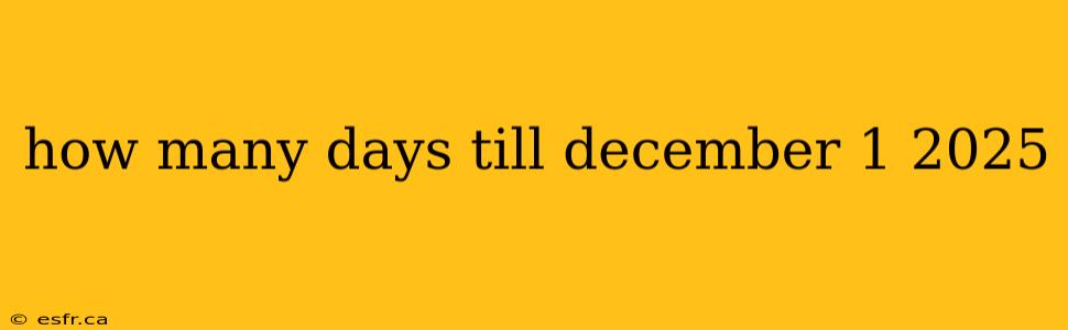 how many days till december 1 2025