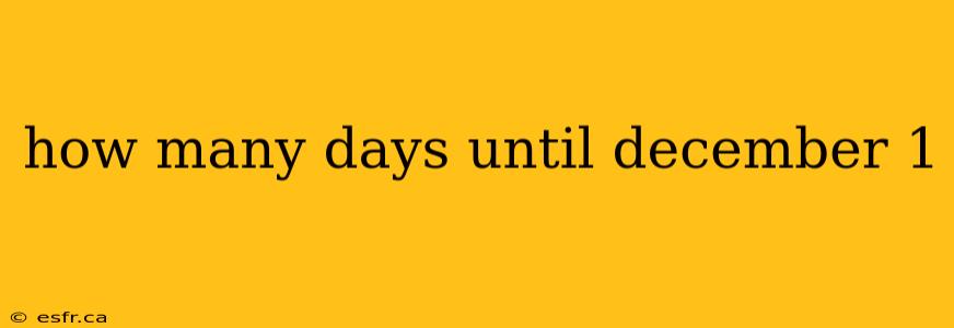 how many days until december 1