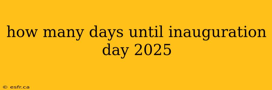 how many days until inauguration day 2025