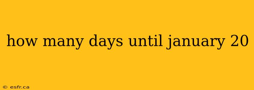 how many days until january 20