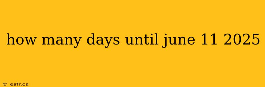 how many days until june 11 2025