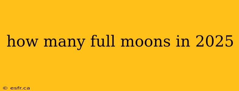 how many full moons in 2025