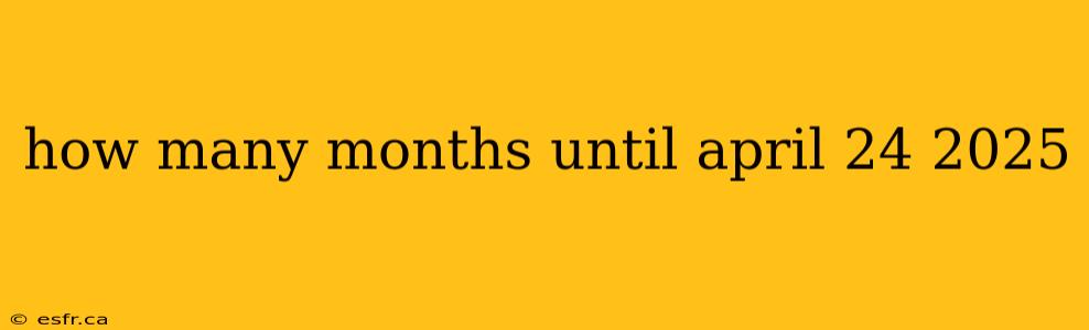 how many months until april 24 2025