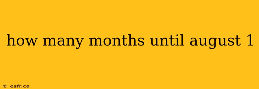 how many months until august 1