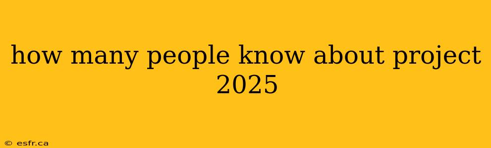 how many people know about project 2025