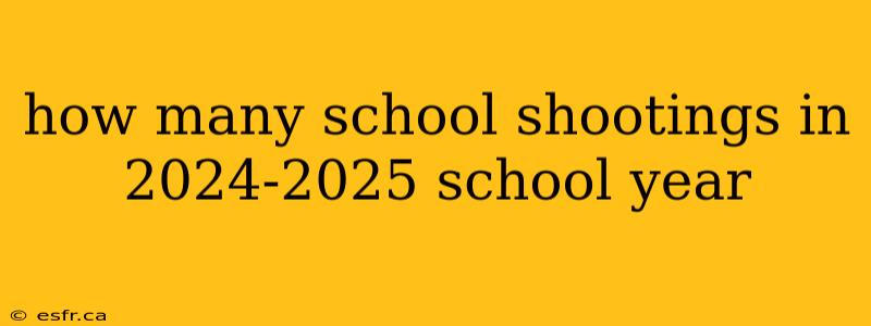 how many school shootings in 2024-2025 school year