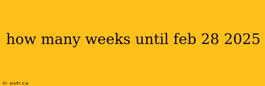 how many weeks until feb 28 2025