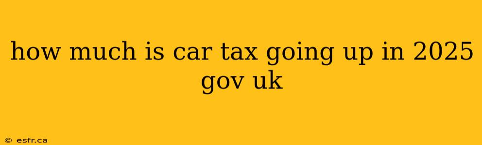 how much is car tax going up in 2025 gov uk