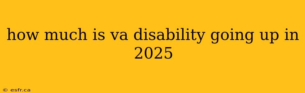 how much is va disability going up in 2025