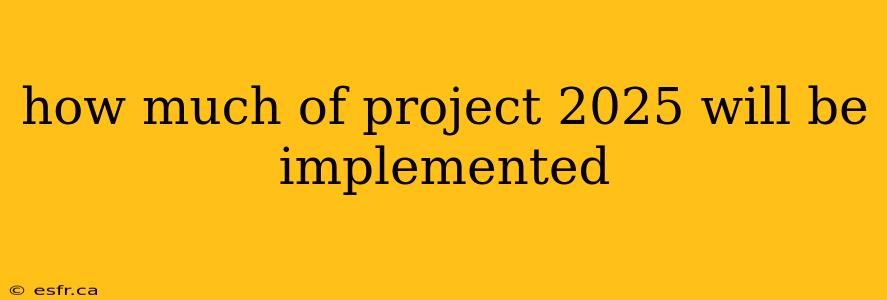 how much of project 2025 will be implemented