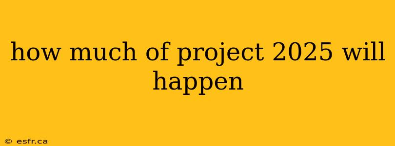 how much of project 2025 will happen