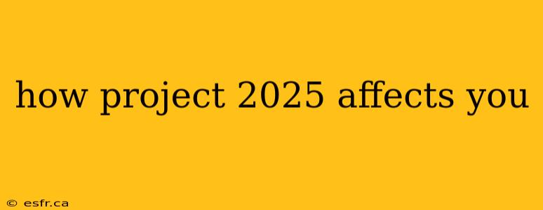 how project 2025 affects you