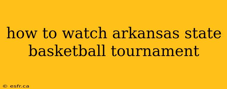 how to watch arkansas state basketball tournament