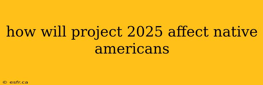 how will project 2025 affect native americans