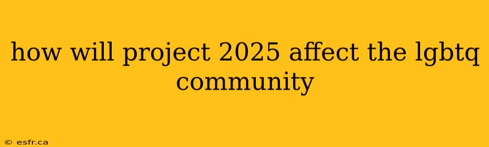 how will project 2025 affect the lgbtq community