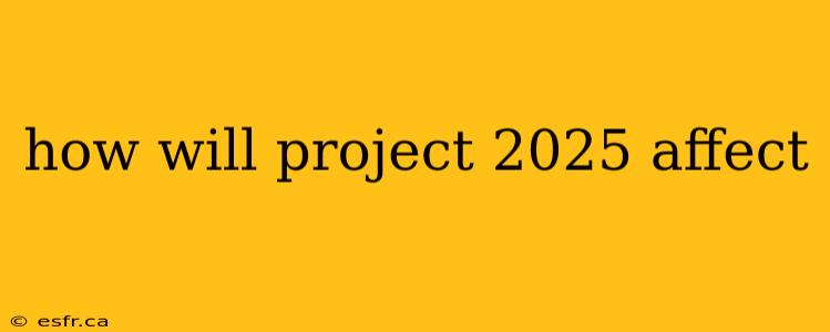 how will project 2025 affect