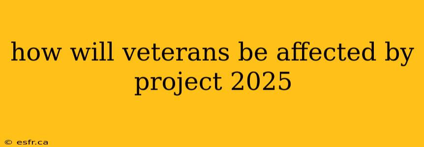 how will veterans be affected by project 2025