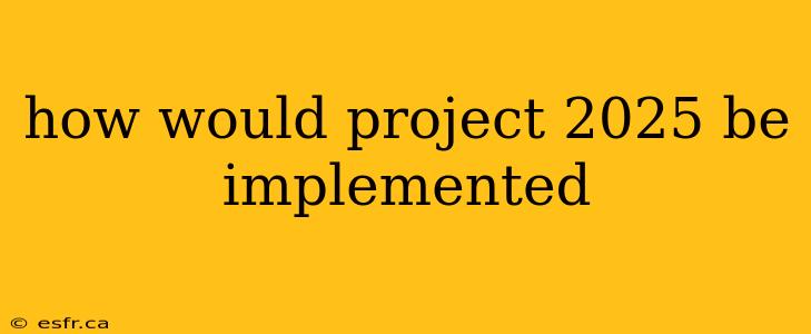 how would project 2025 be implemented