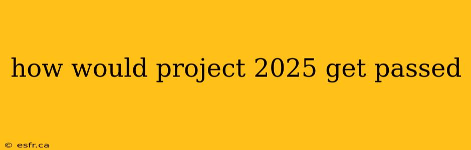 how would project 2025 get passed