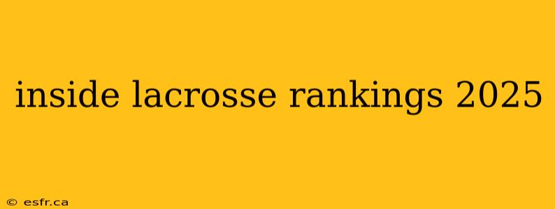 inside lacrosse rankings 2025