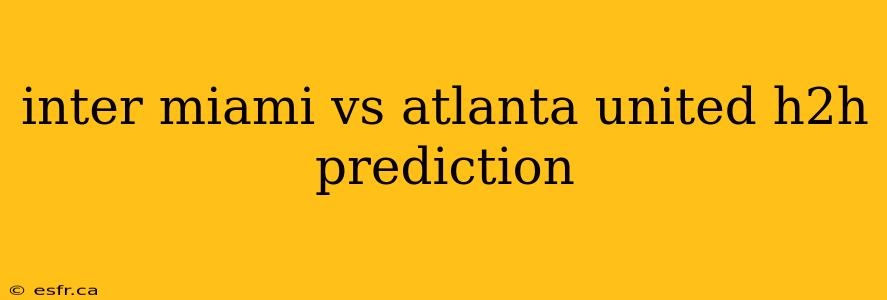 inter miami vs atlanta united h2h prediction