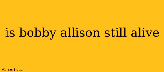 is bobby allison still alive