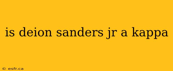 is deion sanders jr a kappa