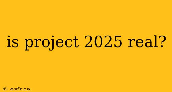 is project 2025 real?