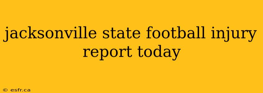 jacksonville state football injury report today