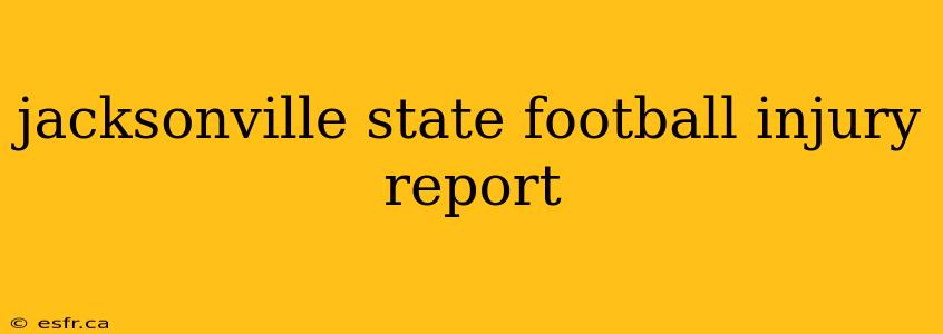 jacksonville state football injury report