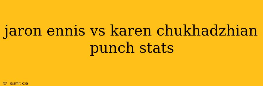 jaron ennis vs karen chukhadzhian punch stats