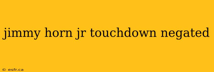 jimmy horn jr touchdown negated