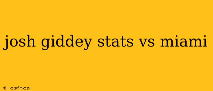 josh giddey stats vs miami