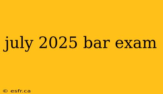 july 2025 bar exam