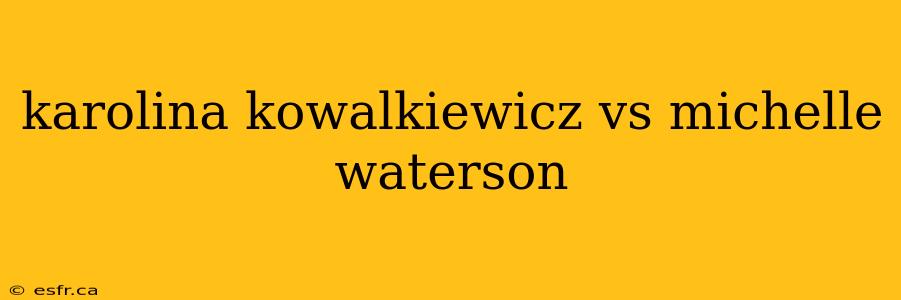 karolina kowalkiewicz vs michelle waterson