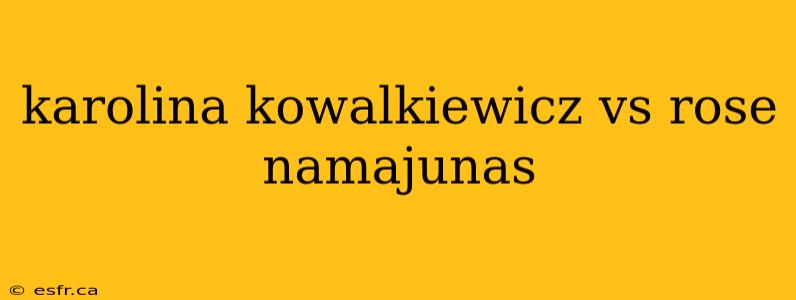 karolina kowalkiewicz vs rose namajunas