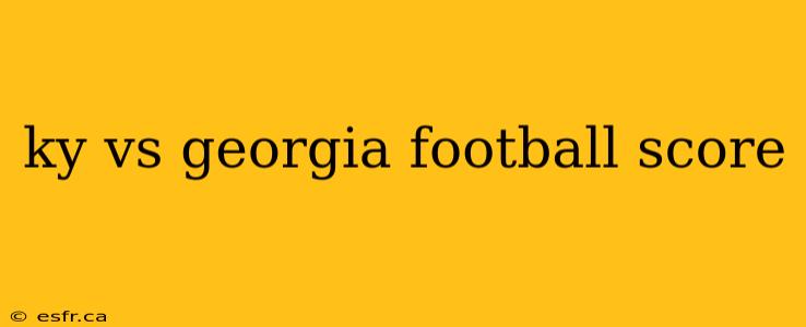 ky vs georgia football score