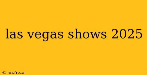 las vegas shows 2025