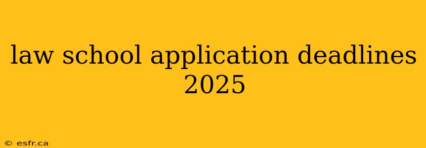 law school application deadlines 2025