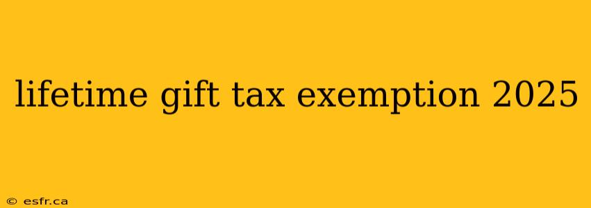 lifetime gift tax exemption 2025