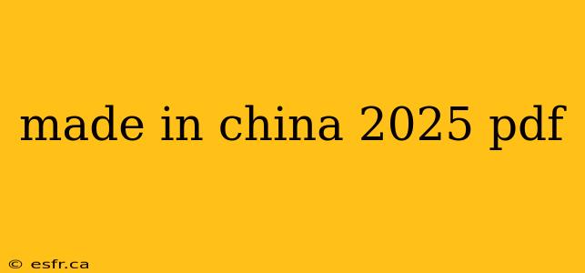 made in china 2025 pdf